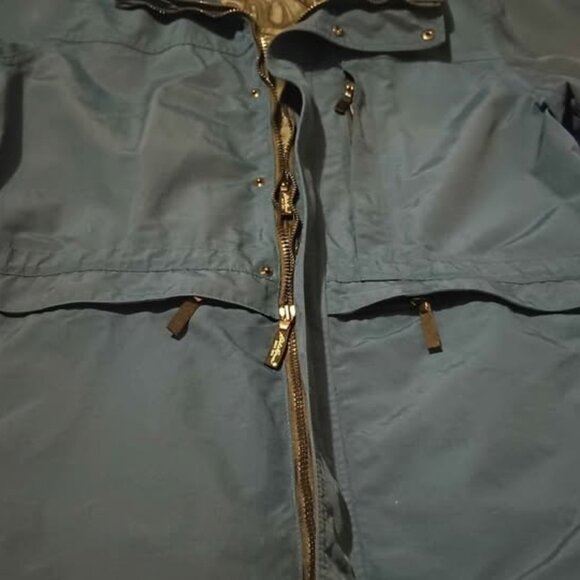 Eddie Bauer Parka Outdoor Jacket Nylon Blue Windbreaker Rainproof Small - Picture 3 of 10